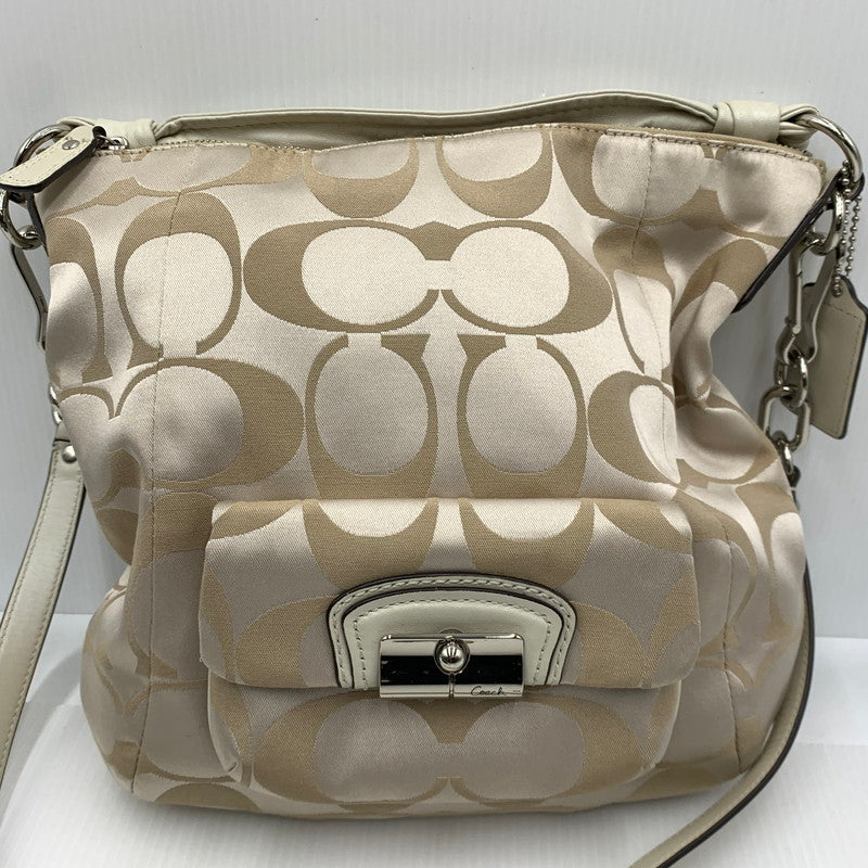 【中古品】【レディース】 COACH コーチ シグネチャー クリスティン キャンバス ショルダーバッグ カバン トートバッグ 180-261016-ko-07-teih カラー：ベージュ系 万代Net店