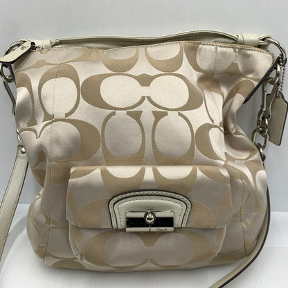 【中古品】【レディース】 COACH コーチ シグネチャー クリスティン キャンバス ショルダーバッグ カバン トートバッグ 180-261016-ko-07-teih カラー：ベージュ系 万代Net店