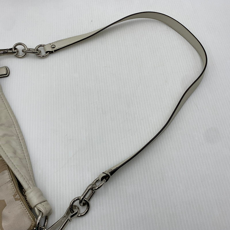 【中古品】【レディース】 COACH コーチ シグネチャー クリスティン キャンバス ショルダーバッグ カバン トートバッグ 180-261016-ko-07-teih カラー：ベージュ系 万代Net店