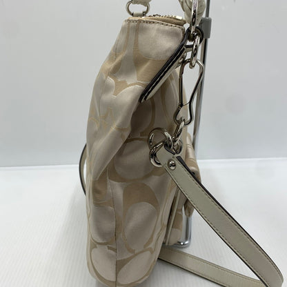 【中古品】【レディース】 COACH コーチ シグネチャー クリスティン キャンバス ショルダーバッグ カバン トートバッグ 180-261016-ko-07-teih カラー：ベージュ系 万代Net店
