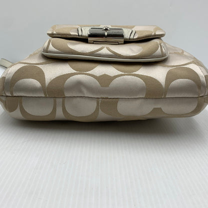 【中古品】【レディース】 COACH コーチ シグネチャー クリスティン キャンバス ショルダーバッグ カバン トートバッグ 180-261016-ko-07-teih カラー：ベージュ系 万代Net店
