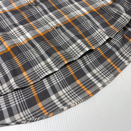 【中古品】【メンズ】 GRAPHPAPER グラフペーパー 20AW TENCEL CHECK REGULAR COLLAR BIG SLEEVE SHIRT GM203-50061 テンセル チェック レギュラーカラー ビッグ スリーブ シャツ 長袖 トップス 140-261014-yo-15-teih サイズ：F カラー：グレー/オレンジ 万代Net店