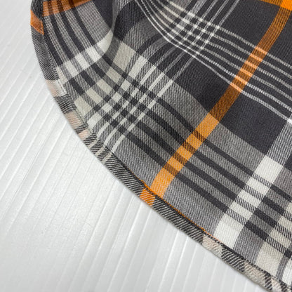 【中古品】【メンズ】 GRAPHPAPER グラフペーパー 20AW TENCEL CHECK REGULAR COLLAR BIG SLEEVE SHIRT GM203-50061 テンセル チェック レギュラーカラー ビッグ スリーブ シャツ 長袖 トップス 140-261014-yo-15-teih サイズ：F カラー：グレー/オレンジ 万代Net店