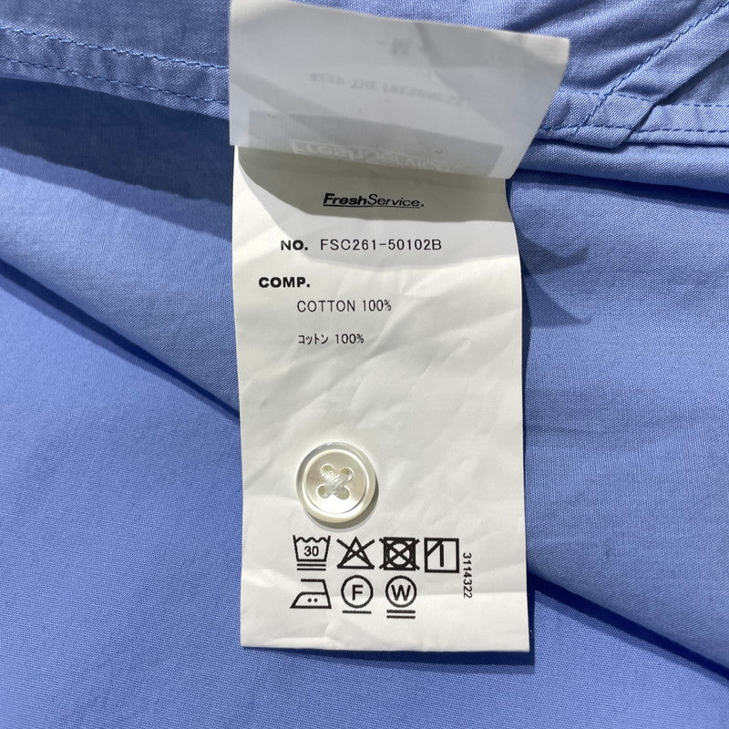 【中古品】【メンズ】 FRESHSERVICE フレッシュサービス CORPORATE UNIFORM L/S SHIRT FSC261-50102B コーポレート ユニフォーム ロングスリーブ シャツ 長袖 トップス 140-261014-yo-14-teih サイズ：M カラー：L.BULE 万代Net店