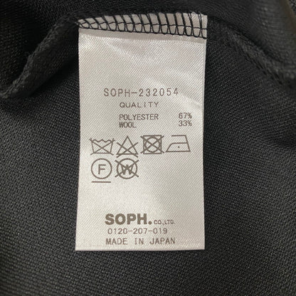 【中古品】【メンズ】 SOPHNET. ソフネット WOOL JERSEY BAGGY S/S TEE SOPH-232054 ウール ジャージー バギー ショートスリーブTシャツ 半袖トップス 142-261019-ss-03-teih サイズ：L カラー：ブラック 万代Net店
