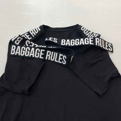 【中古品】【レディース】 YOHJI YAMAMOTO ヨウジヤマモト BR TAPE ONE PIECE NH-T55-072 ビーアール テープ ワンピース 半袖 170-261015-sa-24-teih サイズ：2 カラー：ブラック 万代Net店