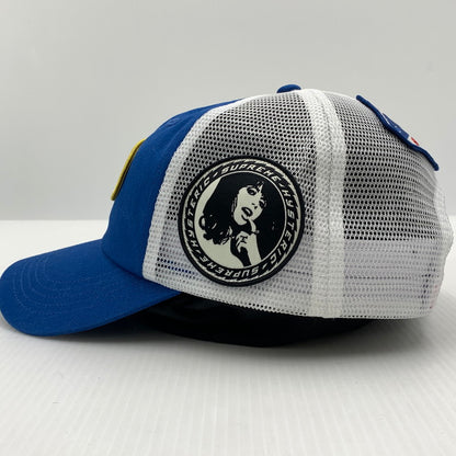 【中古品】【メンズ】 Supreme シュプリーム × HYSTERIC GLAMOUR ヒステリックグラマー × VANSON バンソン 別注 コラボ MESH BACK ６PANEL メッシュバック 6パネル キャップ 帽子 185-261016-ko-12-teih カラー：ブルー/ホワイト 万代Net店