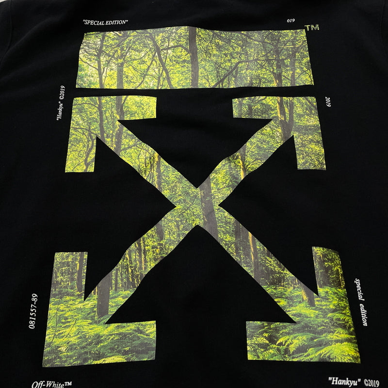【中古品】【メンズ】 OFFWHITE オフ ホワイト LANDSCAPE ARROW HOODIE OMBB034T19D25104 ランドスケープ アロー フーディ プルオーバーパーカー 142-261015-sa-14-teih サイズ：XXL カラー：ブラック 万代Net店