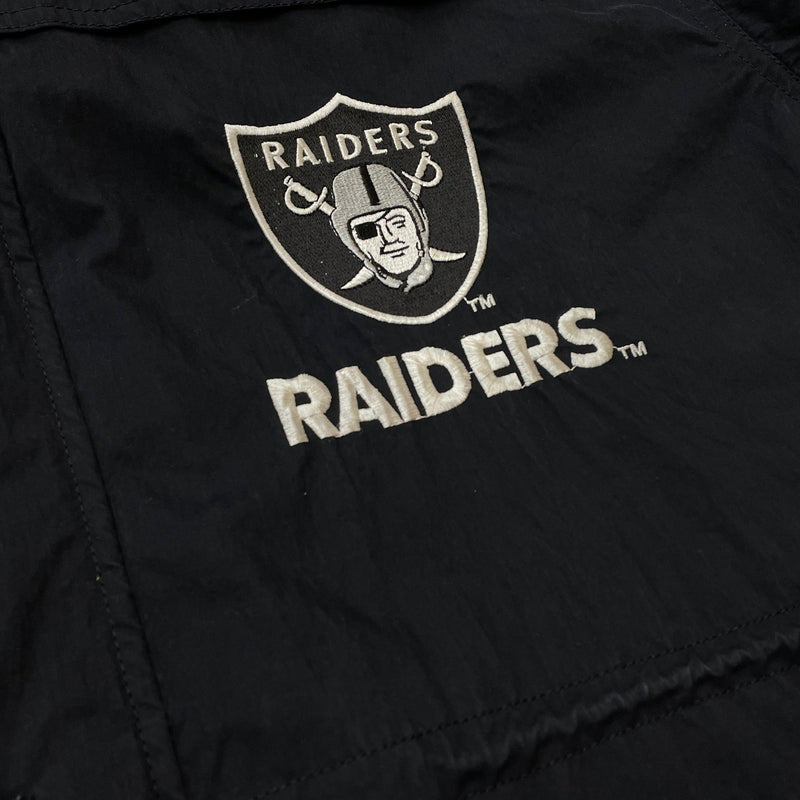 【現状渡し品】【メンズ】 NFL エヌエフエル STAND-NECK HOODED JACKET "RAIDERS" STANDネック フーデッド ジャケット レイダース アウター 145-261015-sa-05-teih サイズ：F カラー：ブラック 万代Net店