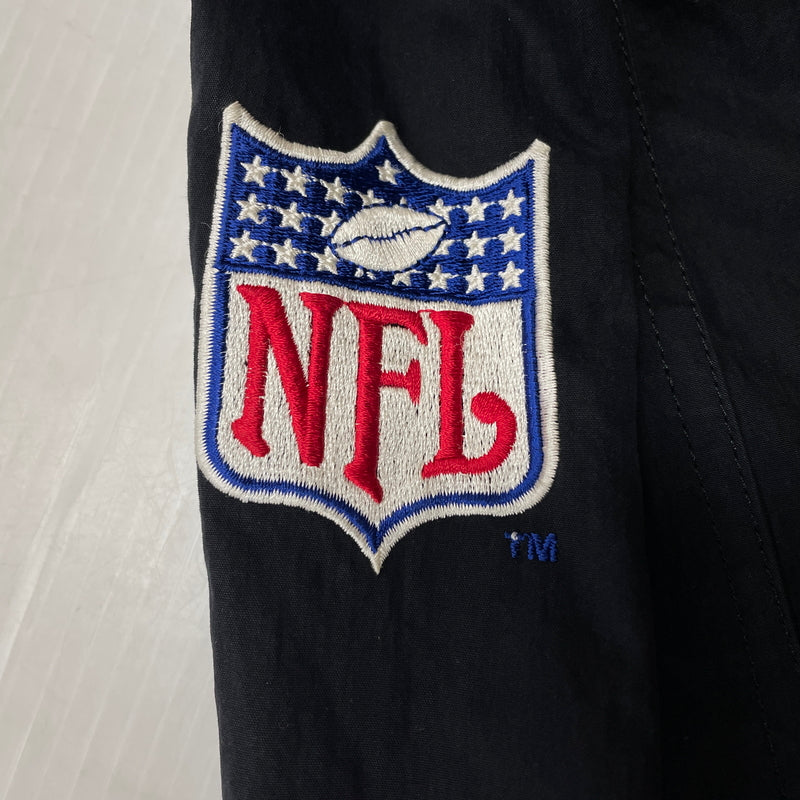 【現状渡し品】【メンズ】 NFL エヌエフエル STAND-NECK HOODED JACKET "RAIDERS" STANDネック フーデッド ジャケット レイダース アウター 145-261015-sa-05-teih サイズ：F カラー：ブラック 万代Net店