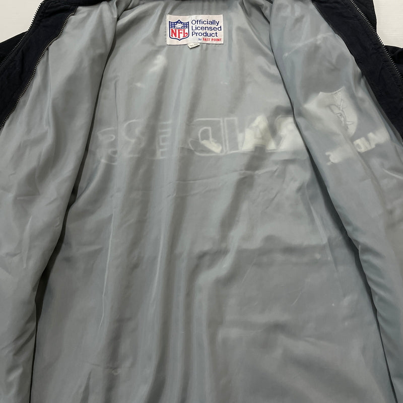 【現状渡し品】【メンズ】 NFL エヌエフエル STAND-NECK HOODED JACKET "RAIDERS" STANDネック フーデッド ジャケット レイダース アウター 145-261015-sa-05-teih サイズ：F カラー：ブラック 万代Net店
