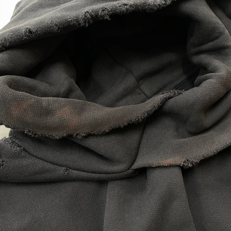 【現状渡し品】【メンズ】 BALENCIAGA バレンシアガ 803265 TRVU7 OPTICAL HOODIE LARGE FIT HOODIE オプティカルラージ フィット フーデ プルオーバーパーカー 141-261015-sa-16-teih サイズ：XS カラー：グレー 万代Net店