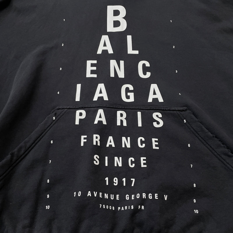 【現状渡し品】【メンズ】 BALENCIAGA バレンシアガ 803265 TRVU7 OPTICAL HOODIE LARGE FIT HOODIE オプティカルラージ フィット フーデ プルオーバーパーカー 141-261015-sa-16-teih サイズ：XS カラー：グレー 万代Net店