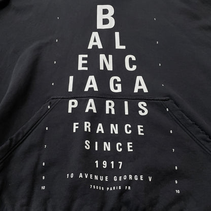【現状渡し品】【メンズ】 BALENCIAGA バレンシアガ 803265 TRVU7 OPTICAL HOODIE LARGE FIT HOODIE オプティカルラージ フィット フーデ プルオーバーパーカー 141-261015-sa-16-teih サイズ：XS カラー：グレー 万代Net店