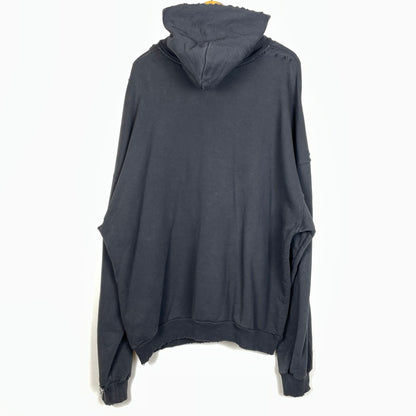 【現状渡し品】【メンズ】 BALENCIAGA バレンシアガ 803265 TRVU7 OPTICAL HOODIE LARGE FIT HOODIE オプティカルラージ フィット フーデ プルオーバーパーカー 141-261015-sa-16-teih サイズ：XS カラー：グレー 万代Net店