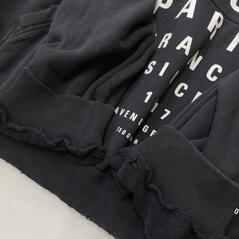 【現状渡し品】【メンズ】 BALENCIAGA バレンシアガ 803265 TRVU7 OPTICAL HOODIE LARGE FIT HOODIE オプティカルラージ フィット フーデ プルオーバーパーカー 141-261015-sa-16-teih サイズ：XS カラー：グレー 万代Net店