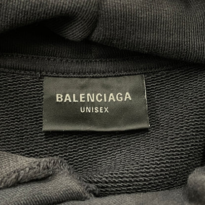 【現状渡し品】【メンズ】 BALENCIAGA バレンシアガ 803265 TRVU7 OPTICAL HOODIE LARGE FIT HOODIE オプティカルラージ フィット フーデ プルオーバーパーカー 141-261015-sa-16-teih サイズ：XS カラー：グレー 万代Net店