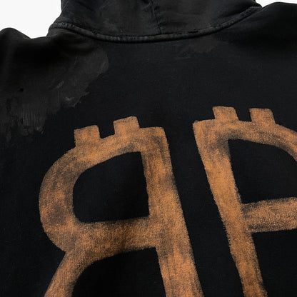 【現状渡し品】【メンズ】 BALENCIAGA バレンシアガ TOVN7 22AW BB CRYPTO COIN HOODIE 742603 20220年秋冬 ビービー クリプト コイン フーディ プルオーバーパーカー 141-261015-sa-17-teih サイズ：XL カラー：ブラック 万代Net店