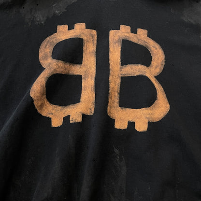 【現状渡し品】【メンズ】 BALENCIAGA バレンシアガ TOVN7 22AW BB CRYPTO COIN HOODIE 742603 20220年秋冬 ビービー クリプト コイン フーディ プルオーバーパーカー 141-261015-sa-17-teih サイズ：XL カラー：ブラック 万代Net店