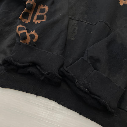【現状渡し品】【メンズ】 BALENCIAGA バレンシアガ TOVN7 22AW BB CRYPTO COIN HOODIE 742603 20220年秋冬 ビービー クリプト コイン フーディ プルオーバーパーカー 141-261015-sa-17-teih サイズ：XL カラー：ブラック 万代Net店