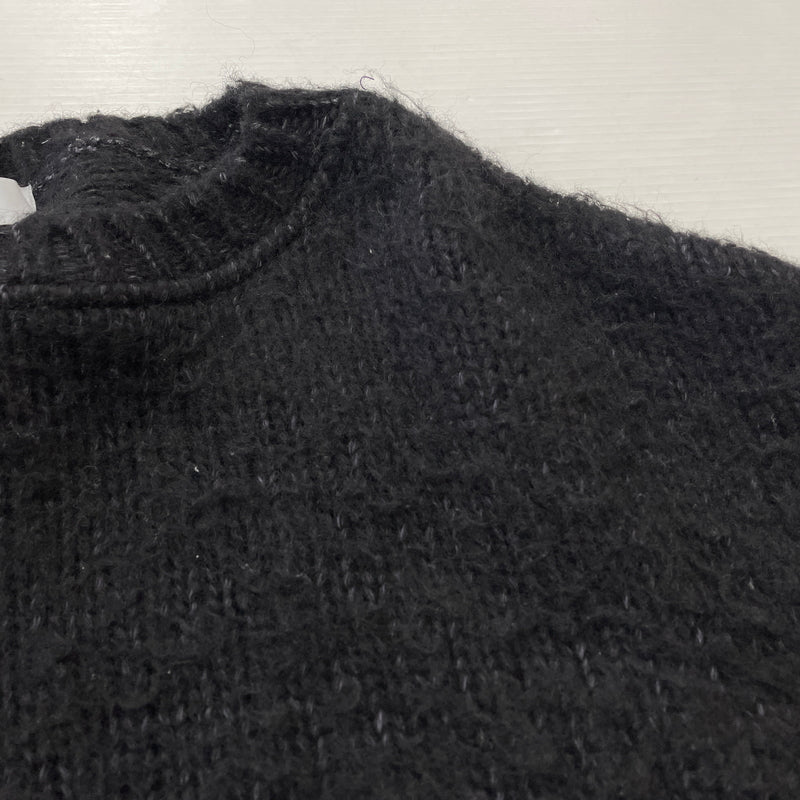 【現状渡し品】【メンズ】 ASKYURSELF BRUSHED CROSS KNIT アスクユアセル ブラッシュド クロス ニット 長袖 トップス 142-261015-sa-18-teih サイズ：XL カラー：ブラック 万代Net店