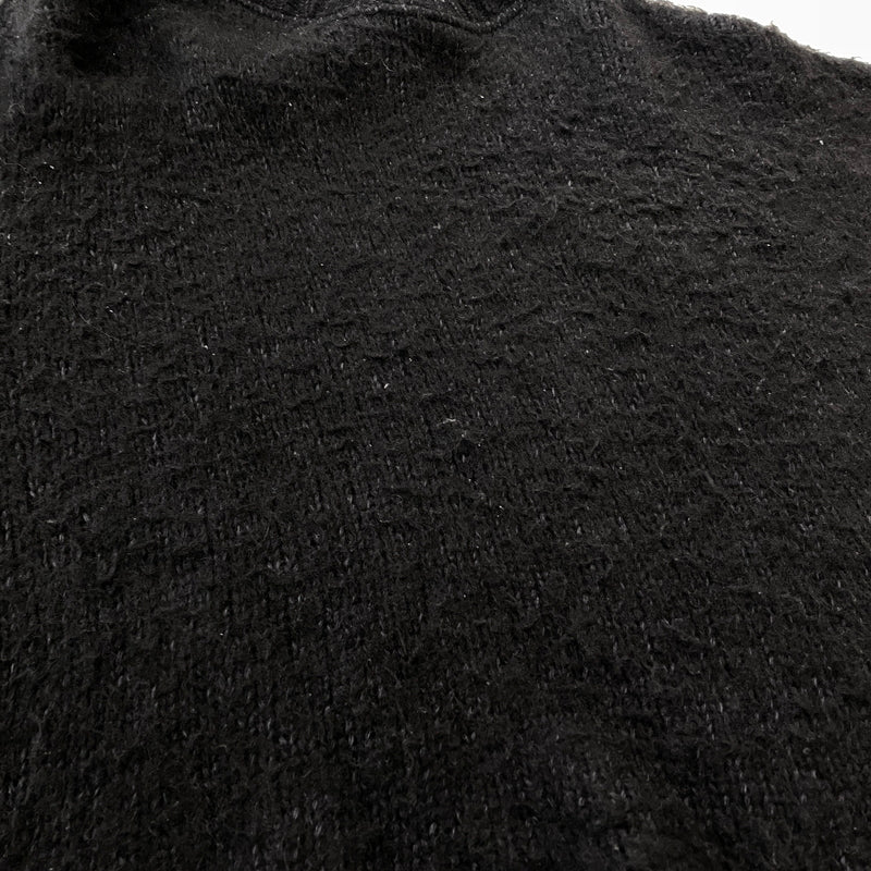 【現状渡し品】【メンズ】 ASKYURSELF BRUSHED CROSS KNIT アスクユアセル ブラッシュド クロス ニット 長袖 トップス 142-261015-sa-18-teih サイズ：XL カラー：ブラック 万代Net店