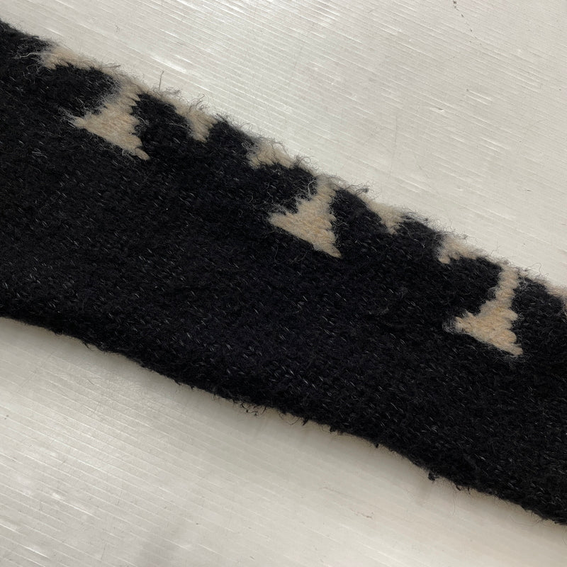 【現状渡し品】【メンズ】 ASKYURSELF BRUSHED CROSS KNIT アスクユアセル ブラッシュド クロス ニット 長袖 トップス 142-261015-sa-18-teih サイズ：XL カラー：ブラック 万代Net店