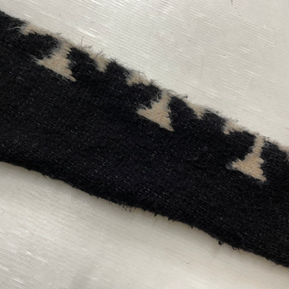 【現状渡し品】【メンズ】 ASKYURSELF BRUSHED CROSS KNIT アスクユアセル ブラッシュド クロス ニット 長袖 トップス 142-261015-sa-18-teih サイズ：XL カラー：ブラック 万代Net店