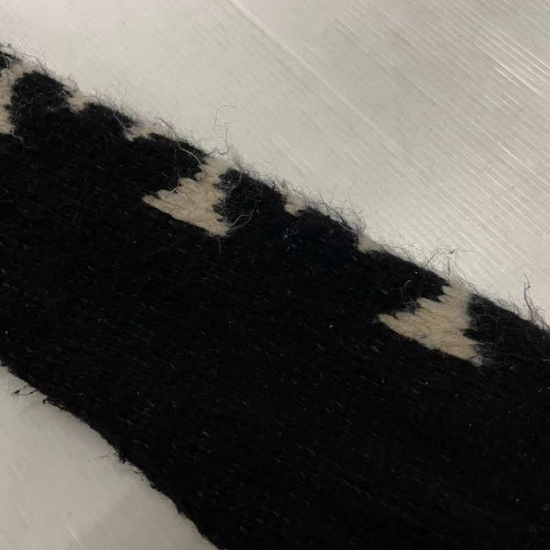 【現状渡し品】【メンズ】 ASKYURSELF BRUSHED CROSS KNIT アスクユアセル ブラッシュド クロス ニット 長袖 トップス 142-261015-sa-18-teih サイズ：XL カラー：ブラック 万代Net店
