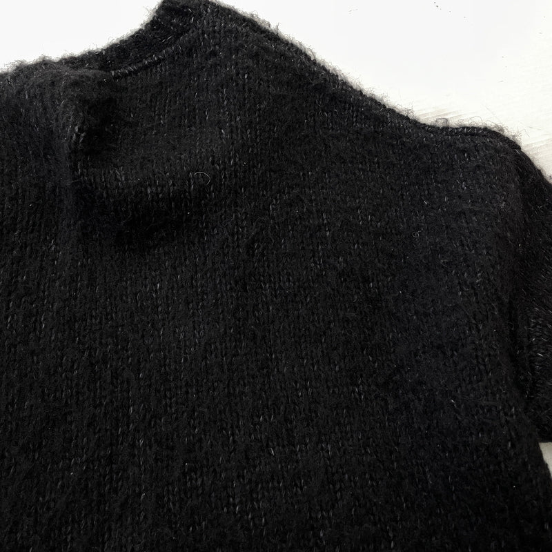 【現状渡し品】【メンズ】 ASKYURSELF BRUSHED CROSS KNIT アスクユアセル ブラッシュド クロス ニット 長袖 トップス 142-261015-sa-18-teih サイズ：XL カラー：ブラック 万代Net店