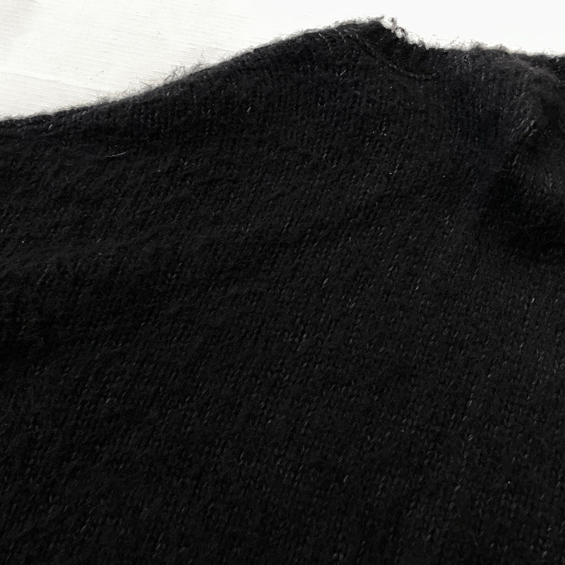 【現状渡し品】【メンズ】 ASKYURSELF BRUSHED CROSS KNIT アスクユアセル ブラッシュド クロス ニット 長袖 トップス 142-261015-sa-18-teih サイズ：XL カラー：ブラック 万代Net店