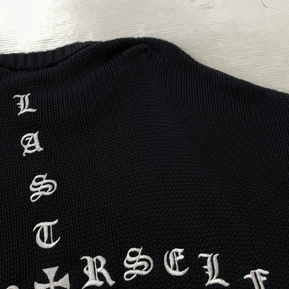 【中古品】【メンズ】 ASKYURSELF アスクユアセルフ × LAST NEST ラストネスト 別注コラボ CHAIN KNIT チェーン ニット 長袖 トップス 142-261015-sa-19-teih サイズ：L カラー：ブラック 万代Net店