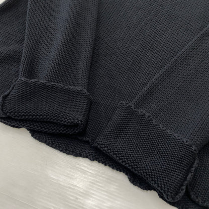 【中古品】【メンズ】 ASKYURSELF アスクユアセルフ × LAST NEST ラストネスト 別注コラボ CHAIN KNIT チェーン ニット 長袖 トップス 142-261015-sa-19-teih サイズ：L カラー：ブラック 万代Net店