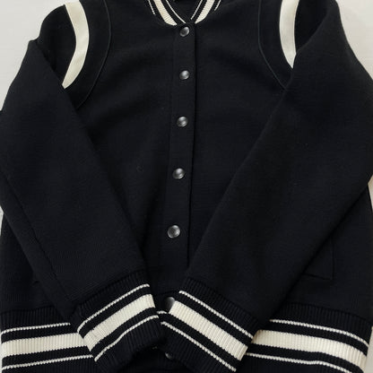 【中古品】【メンズ】 GIVENCHY ジバンシィ 19SS 4G BACKLOGO KNIT BOMBER JACKET BW003B4Z32 2019年春夏 フォージー バックロゴ ニット ボンバー ジャケット アウター 141-261015-sa-20-teih サイズ：M カラー：ブラック 万代Net店