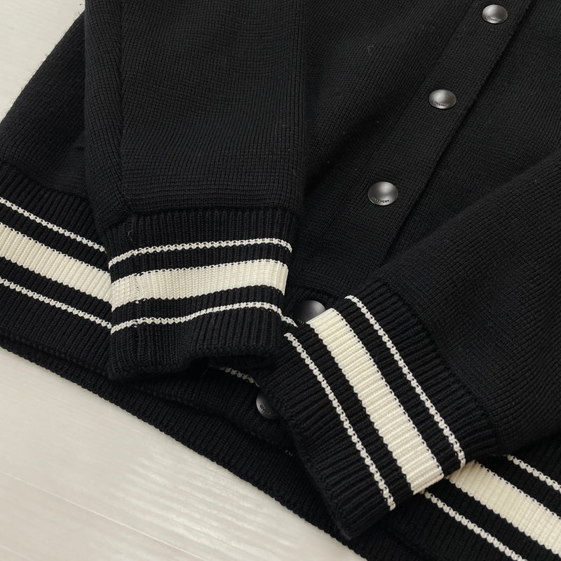 【中古品】【メンズ】 GIVENCHY ジバンシィ 19SS 4G BACKLOGO KNIT BOMBER JACKET BW003B4Z32 2019年春夏 フォージー バックロゴ ニット ボンバー ジャケット アウター 141-261015-sa-20-teih サイズ：M カラー：ブラック 万代Net店