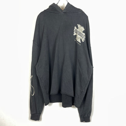 【現状渡し品】【メンズ】 ASKYURSELF アスクユアセルフ RAW AY CROSS HOODIE ローエーワイ クロス フーディ プルオーバーパーカー 142-261015-sa-15-teih サイズ：XXL カラー：グレー 万代Net店