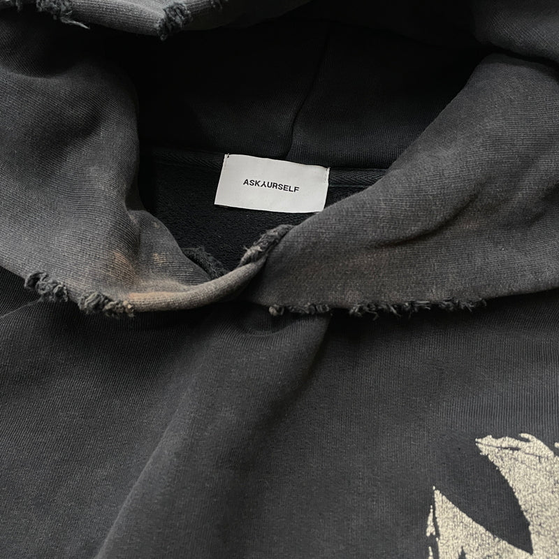 【現状渡し品】【メンズ】 ASKYURSELF アスクユアセルフ RAW AY CROSS HOODIE ローエーワイ クロス フーディ プルオーバーパーカー 142-261015-sa-15-teih サイズ：XXL カラー：グレー 万代Net店