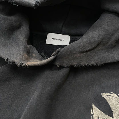 【現状渡し品】【メンズ】 ASKYURSELF アスクユアセルフ RAW AY CROSS HOODIE ローエーワイ クロス フーディ プルオーバーパーカー 142-261015-sa-15-teih サイズ：XXL カラー：グレー 万代Net店