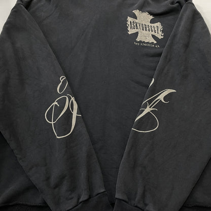 【現状渡し品】【メンズ】 ASKYURSELF アスクユアセルフ RAW AY CROSS HOODIE ローエーワイ クロス フーディ プルオーバーパーカー 142-261015-sa-15-teih サイズ：XXL カラー：グレー 万代Net店