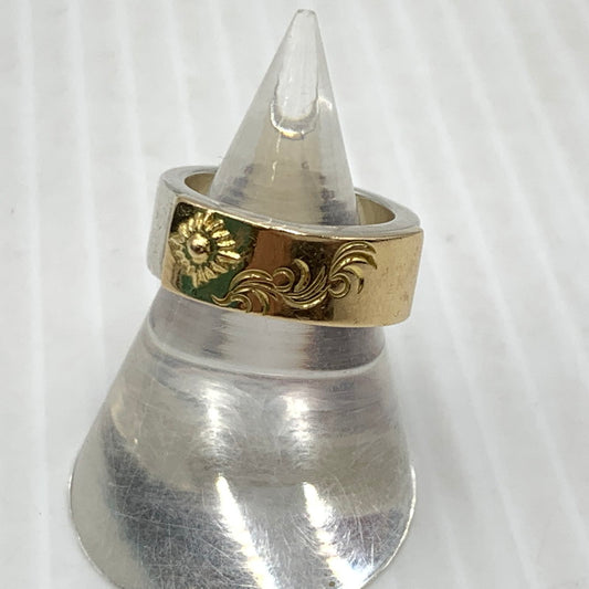 【中古品】【メンズ】 ARIZONA FREEDOM アリゾナフリーダム PLATE RING プレートリング アクセサリー 太陽神 唐草 K18 925 191-261016-ko-19-teih カラー：ゴールド/シルバー 万代Net店