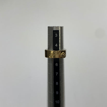【中古品】【メンズ】 ARIZONA FREEDOM アリゾナフリーダム PLATE RING プレートリング アクセサリー 太陽神 唐草 K18 925 191-261016-ko-19-teih カラー：ゴールド/シルバー 万代Net店