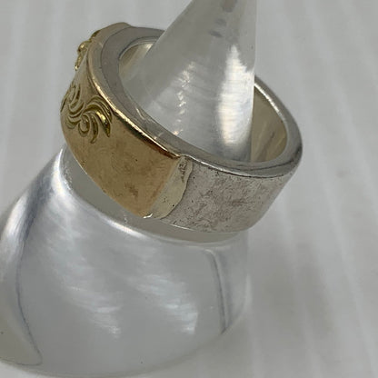 【中古品】【メンズ】 ARIZONA FREEDOM アリゾナフリーダム PLATE RING プレートリング アクセサリー 太陽神 唐草 K18 925 191-261016-ko-19-teih カラー：ゴールド/シルバー 万代Net店
