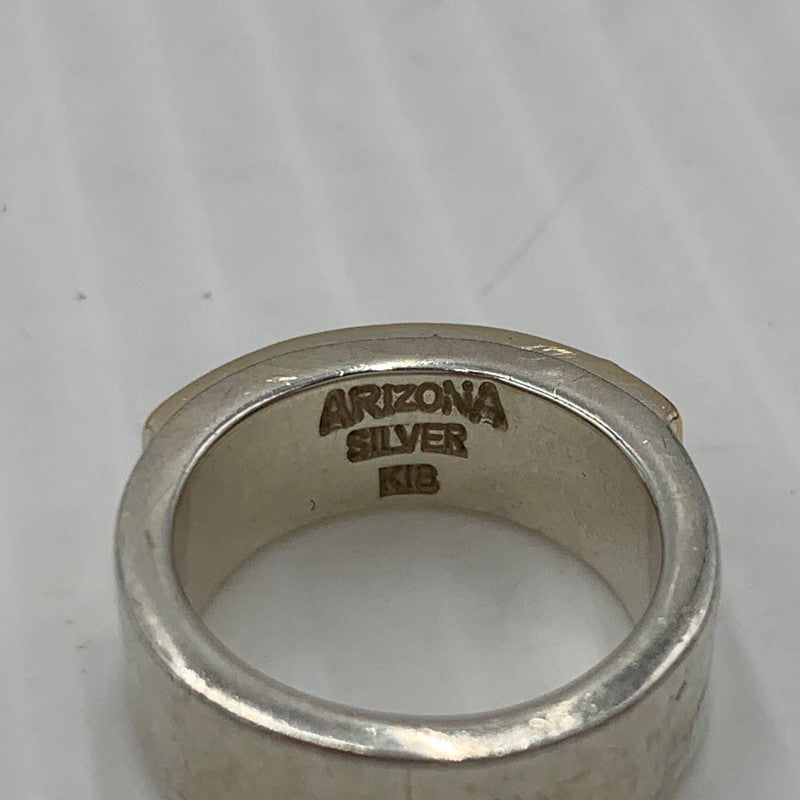 【中古品】【メンズ】 ARIZONA FREEDOM アリゾナフリーダム PLATE RING プレートリング アクセサリー 太陽神 唐草 K18 925 191-261016-ko-19-teih カラー：ゴールド/シルバー 万代Net店