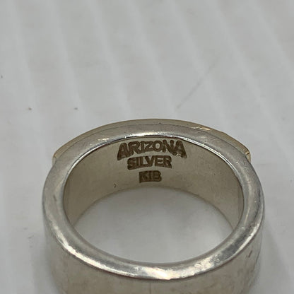 【中古品】【メンズ】 ARIZONA FREEDOM アリゾナフリーダム PLATE RING プレートリング アクセサリー 太陽神 唐草 K18 925 191-261016-ko-19-teih カラー：ゴールド/シルバー 万代Net店
