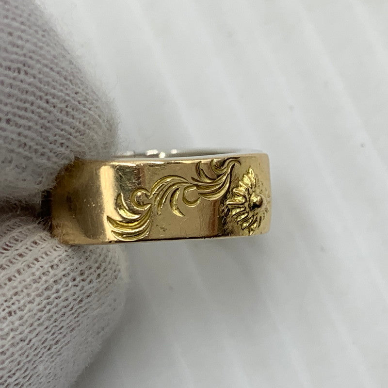 【中古品】【メンズ】 ARIZONA FREEDOM アリゾナフリーダム PLATE RING プレートリング アクセサリー 太陽神 唐草 K18 925 191-261016-ko-19-teih カラー：ゴールド/シルバー 万代Net店
