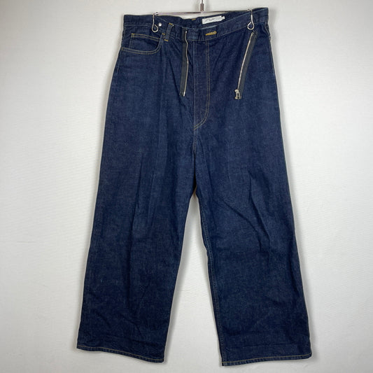 【中古品】【メンズ】 GRAPHPAPER グラフペーパー 17AW WRAPPED DENIM PANT GL173-4007 2017年秋冬 ラップド デニム パンツ ボトムス ジーンズ 151-261015-sa-11-teih サイズ：00 カラー：インディゴ 万代Net店