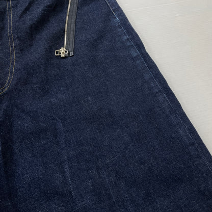 【中古品】【メンズ】 GRAPHPAPER グラフペーパー 17AW WRAPPED DENIM PANT GL173-4007 2017年秋冬 ラップド デニム パンツ ボトムス ジーンズ 151-261015-sa-11-teih サイズ：00 カラー：インディゴ 万代Net店