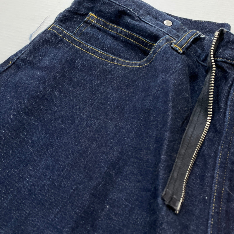 【中古品】【メンズ】 GRAPHPAPER グラフペーパー 17AW WRAPPED DENIM PANT GL173-4007 2017年秋冬 ラップド デニム パンツ ボトムス ジーンズ 151-261015-sa-11-teih サイズ：00 カラー：インディゴ 万代Net店