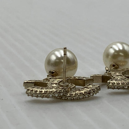 【現状渡し品】【レディース】 CHANEL シャネル A86506 ココマーク ピアス アクセサリー ラインストーン パール 182-261014-ko-16-teih カラー：ゴールドカラー 万代Net店