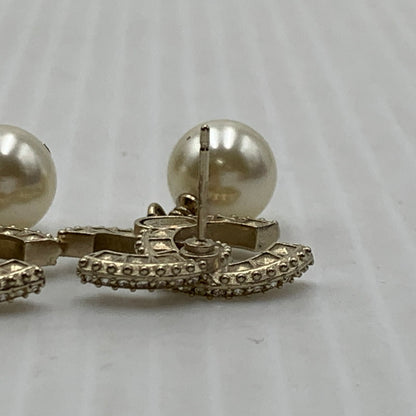 【現状渡し品】【レディース】 CHANEL シャネル A86506 ココマーク ピアス アクセサリー ラインストーン パール 182-261014-ko-16-teih カラー：ゴールドカラー 万代Net店